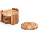 Skleněný stojan, podložka, 100% bambus - 7 prvků v ceně, ZELLER