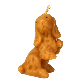 Svíčka Pleva Svíčka ze včelího vosku - pes kokr, výška 8,5 cm