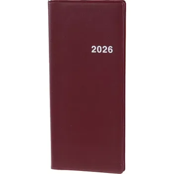 Zápisník Plánovací záznamník 718 měsíční PVC bordó