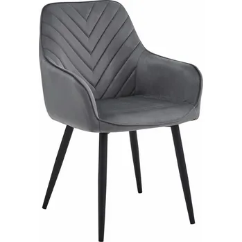Jídelní židle TRENDIE Sametová jídelní židle SOFIA tmavě šedá