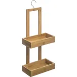 5five Simply Smart Koupelnová police upevněná pomocí věšáku, vyrobena z estetického bambusového dřeva, odolná proti vlhkosti