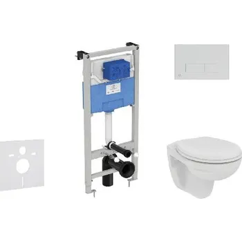 WC sada Ideal Standard ProSys - Set předstěnové instalace, klozetu a sedátka Eurovit, tlačítka Oleas M2, Rimless, SoftClose, chrom ProSys120M SP51