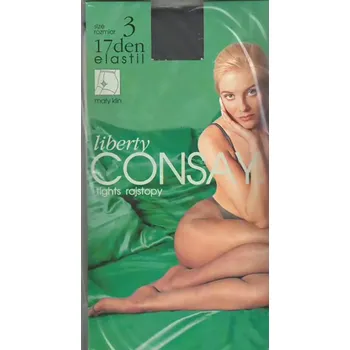 Dámské punčochy Consay, dámské punčochové kalhoty Liberty, grafit, vel. 3 (17 den)