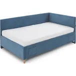 Modrá čalouněná rohová dětská postel s úložným prostorem s roštem 140x200 cm Cool – Meise Möbel ID_1694820