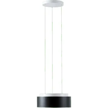 OSMONT ERI67385 ERIS LEC2 závěsné skleněné svítidlo bílá / bílo - černá IP40 3000 K 18W LED