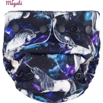 Plenkové kalhoty Magabi PUL SIO Comfort cover OS (5-15 kg) - Unicorns black PAT