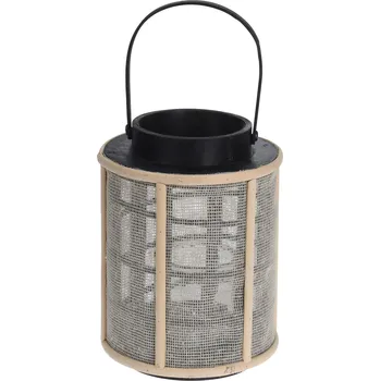 Keramický dřez Koopman Lucerna černá / natur BAMBUS 22 cm