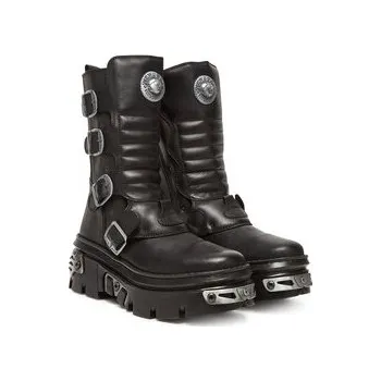 Dámské kozačky Polokozačky NEW ROCK M-WALL373N-C1 Černá 38