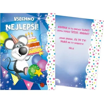 Přání k narozeninám dětské KBX 01130-0073
