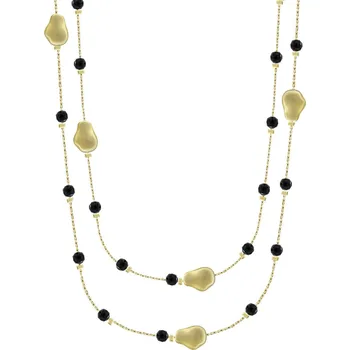 Řetízek Biju Korále černo-zlaté 2371-1 černá 170 cm