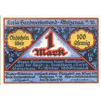 STOLZENAU a. W. 1 Mark 1921.