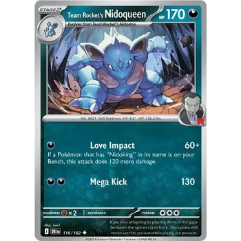 Sběratelská karetní hra Team Rocket's Nidoqueen 116/182 - Destined Rivals Typ karty: Non-Holo