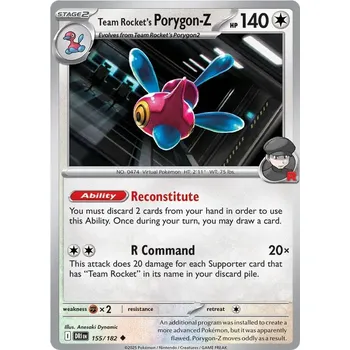 Sběratelská karetní hra Team Rocket's Porygon-Z 155/182 - Destined Rivals Typ karty: Non-Holo