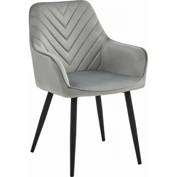 Jídelní židle TRENDIE Sametová jídelní židle SOFIA světle šedá