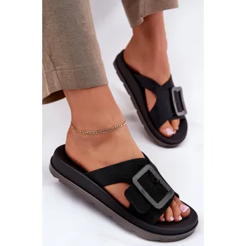 Dámské pantofle Voňavé dámské pantofle s ozdobnou sponou ZAXY RR285077 Barva: Černá, Velikost: 39