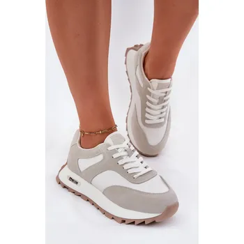 Dámská obuv Semišové Sneakersy Na Platformě Dámské Big Star RR274897 HI-POLY SYSTEM Barva: Šedá, Velikost: 39