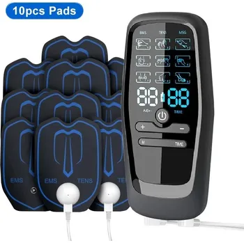 Masážní přístroj Elektrický svalový stimulátor usb | tělový masážér 12 ks - S 10 ks podložek
