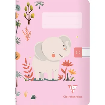 Sešit Školní sešit Clairefontaine Kids , A5, 512 - 20 listů, linkovaný - kopie, Motiv Slon