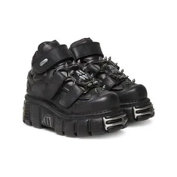 Pánská zimní obuv Polokozačky NEW ROCK M-285C-S1 Černá 42