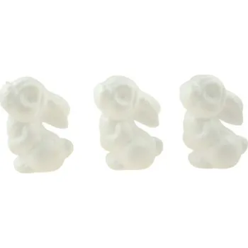 Zajíčci z polystyrenu 7cm, 3ks