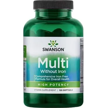 Swanson Multi without Iron (multivitamín bez železa), 120 kapslí