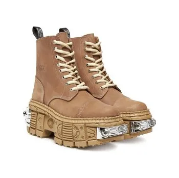 Pánská zimní obuv Kotníková obuv NEW ROCK M-WALL083C-C18 Hnědá 40