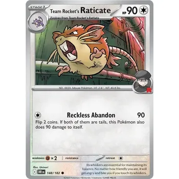 Sběratelská karetní hra Team Rocket's Raticate 148/182 - Destined Rivals Typ karty: Non-Holo