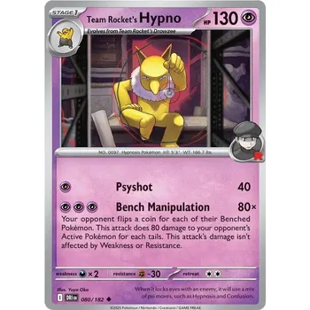 Sběratelská karetní hra Team Rocket's Hypno 080/182 - Destined Rivals Typ karty: Non-Holo