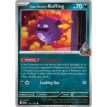 Sběratelská karetní hra Team Rocket's Koffing 125/182 - Destined Rivals Typ karty: Non-Holo