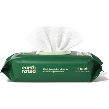 Kosmetika pro psa 2x Earth Rated 100 ubrousků pro psy bez vůně pro psy