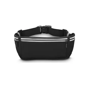 Ledvinka Hama sportovní ledvinka na mobil a drobnosti, reflexní prvky, černá