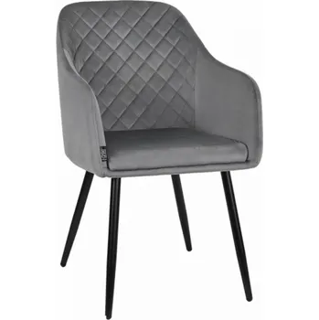 Sametová židle Moscow šedá
