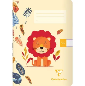 Sešit Školní sešit Clairefontaine Kids , A5, 512 - 20 listů, linkovaný - kopie, Motiv Lev