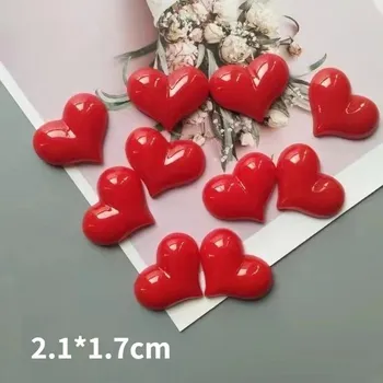 Dekorativní magnet Srdcové magnety na lednici | dekorace magnety - 10ks červená B