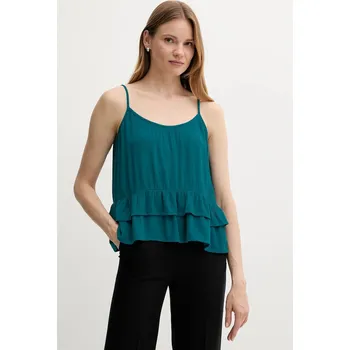 Dámská halenka Halenka United Colors of Benetton dámská, tyrkysová barva, hladká, 4VW95H00B 69X, vel. L