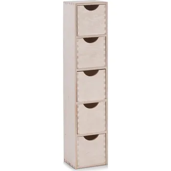 Úložný box Krabice na drobné předměty, 5 zásuvek, dřevěná, 60x13x12 cm, ZELLER