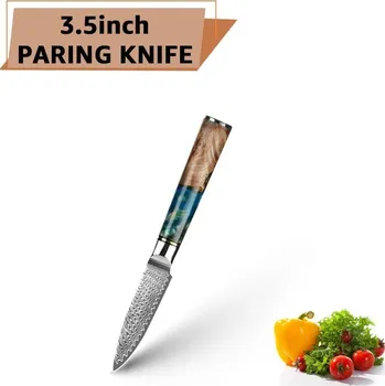 Kuchyňský nůž Damaškový nůž do kuchyně | kuchyňské potřeby - 4palcový PA