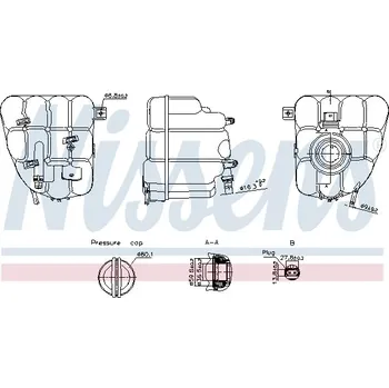Chladič motoru Vyrovnávací nádoba, chladivo NISSENS 996255