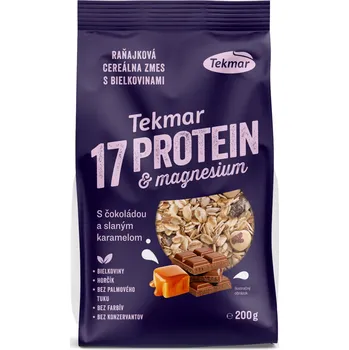 Protein Müsli PROTEIN & MAGNESIUM 17% - čokoláda a slaný karamel - Tekmar 200g