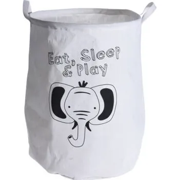 Úložný box Home Styling Collection Úložný koš na hračky SAFARI s motivem slona, Ø 40 cm