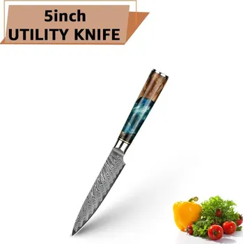 Damaškový nůž do kuchyně | kuchyňské potřeby - 5 palců UT