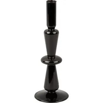 Svícen Svícen Sparkle Tall sklo černé 25cm Present Time (Barva-černá)