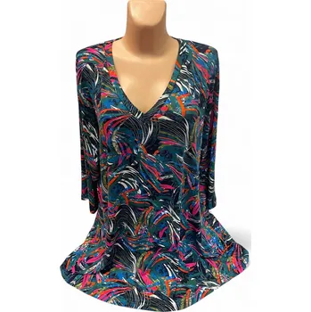 Halenka SOLUNNA 48,50,52, 56,58,60,62,64, Barva Zelená, Velikost XL48, Materiál 96% Viskoza 4% Lycra