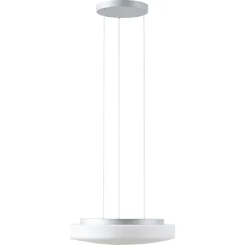 OSMONT EDN67949 EDNA LE5 závěsné skleněné svítidlo stříbrná / bílá IP40 4000 K 24W LED
