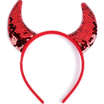 Karnevalový doplněk Čertovské rohy s flitry