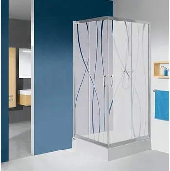 Sanplast Sprchový kout s vaničkou KN/TX5b+Bza, posuvné dveře, rohový vstup