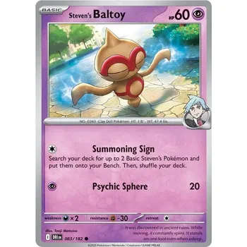 Karetní hra Steven's Baltoy 083/182 - Destined Rivals Typ karty: Non-Holo