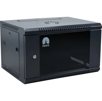Rozvaděč RACK skříň závěsná NEKU 19" 6U 450mm, černá N196U450B