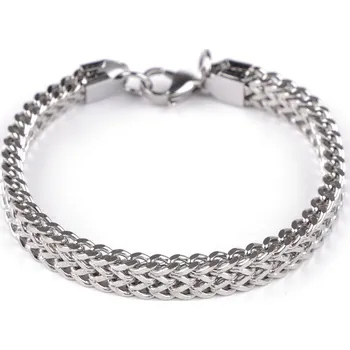 Náramek Pánský náramek z nerezové oceli, barva 1 stříbrná