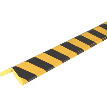 Dětská zábrana Černo-žlutá pěnová ochrana rohů zdí a stěn typ H+ Flex - délka 100 cm, šířka 4,7 cm, výška 4,7 cm
